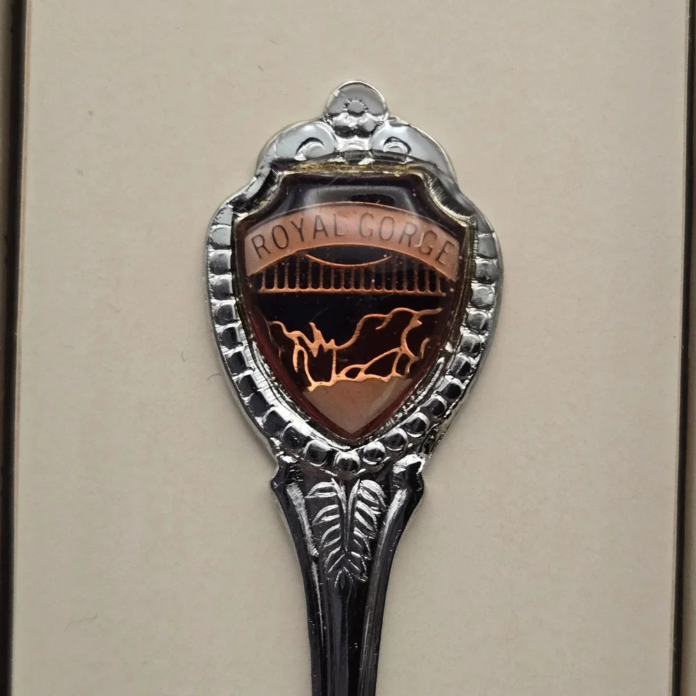 Colorado Vintage Souvenir Spoons Fort Inc & Royal Gorge Aspen Skier